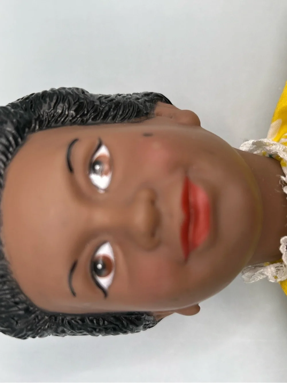 Vintage Learning Resource plastic head hand puppets Dark Skin Black AA Woman